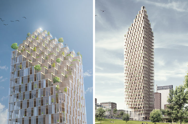 Проект деревянного небоскреба в Стокгольме